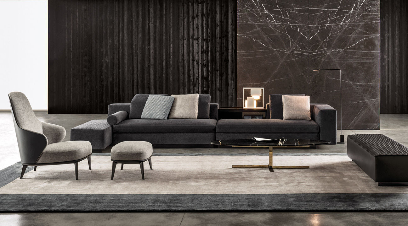引取り限定Minotti 107万DIBBET ドルドーニ ラグ 引取り限定Minotti