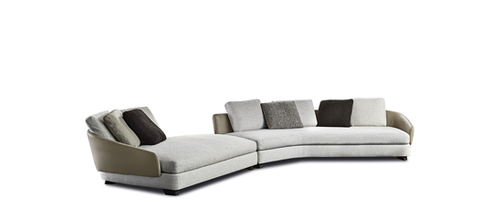 Lawson Sofas En, Semi Circle White Leather Sofa