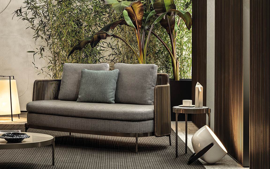 Belt Cord Outdoor Lounge Armchair, Minotti