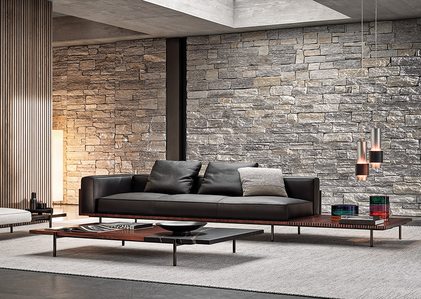 Sofas, Milan Grey Leather Sofa