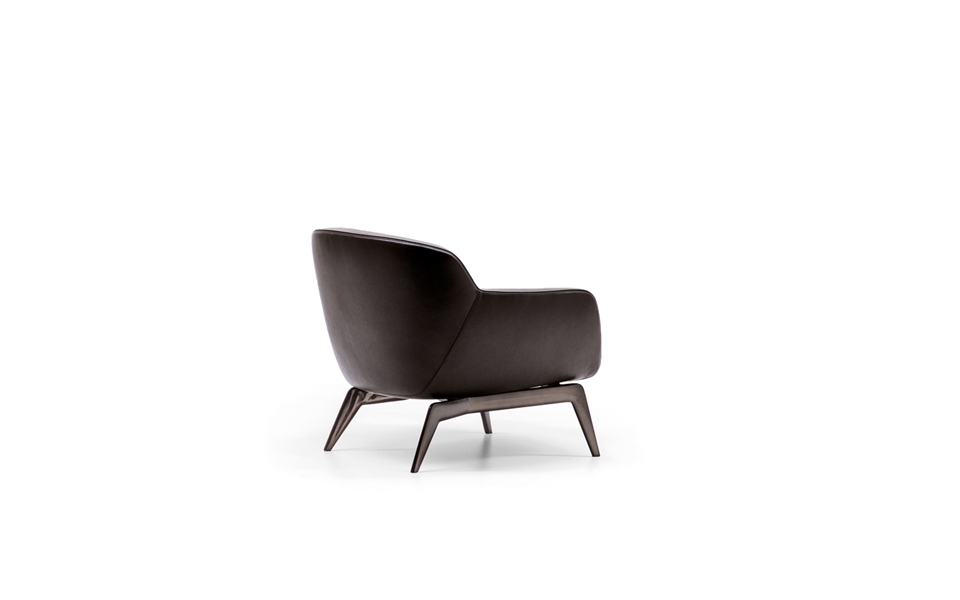 BELT Fabric armchair with armrests By Minotti