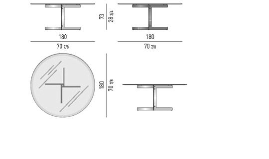Tables En Catlin Dining Table, Dining Table Top Dimensions